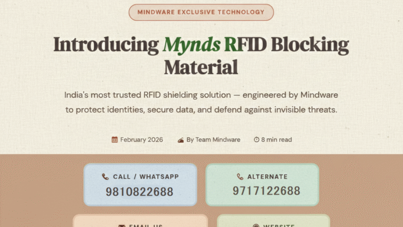 Introducing Mynds RFID Blocking Material Secure Your Valuables