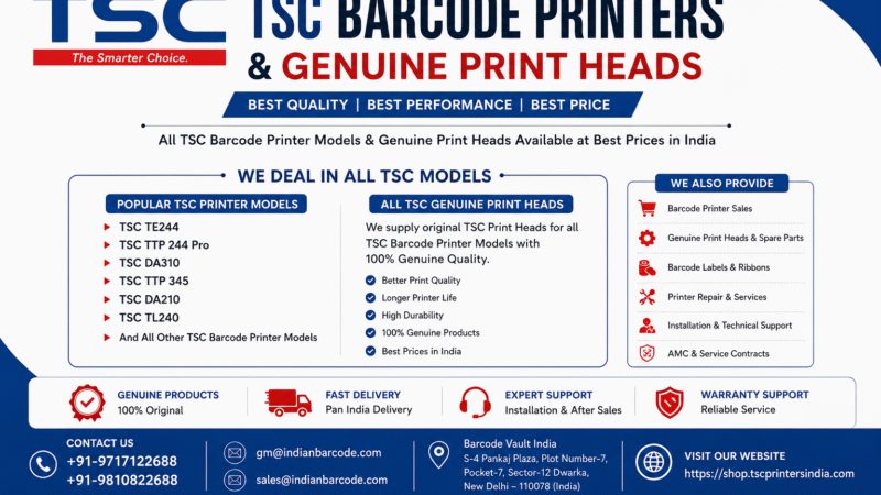 Mindware (myndsglobal.com) is The TSC Barcode Printers & Genuine Print Heads Supplier in India